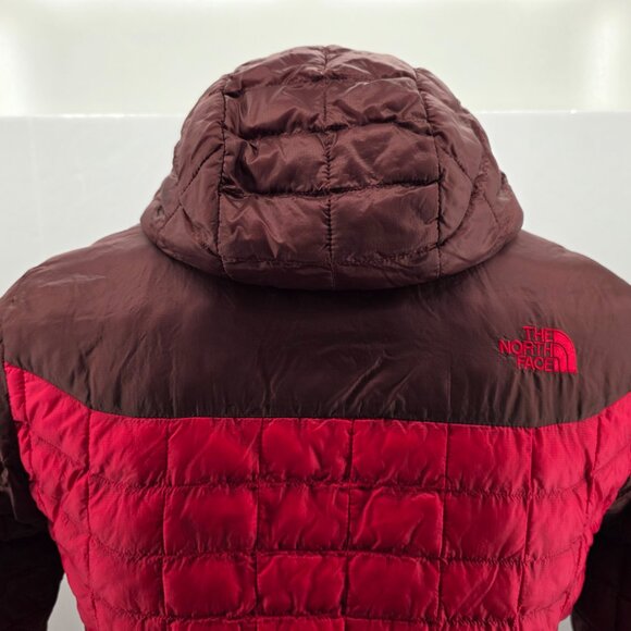 North Face Jacket Mens Medium Two Tone  ThermoBall Eco Hooded Insulated Puffer - Picture 4 of 16